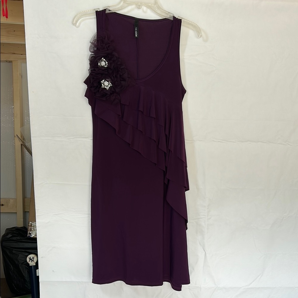 Elegant Purple Sleeveless Dress